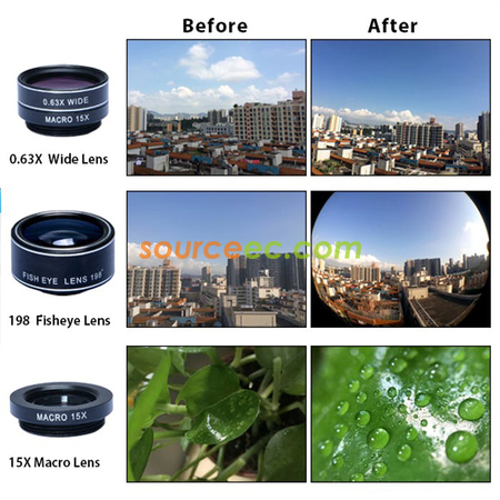 Customization 5 in 1 Mobile Camera Lens Set in Pouch Corporate Gifts