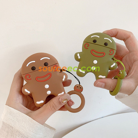 Customization Gingerbread Man AirPods Silicone Headphone Case Corporate Gifts