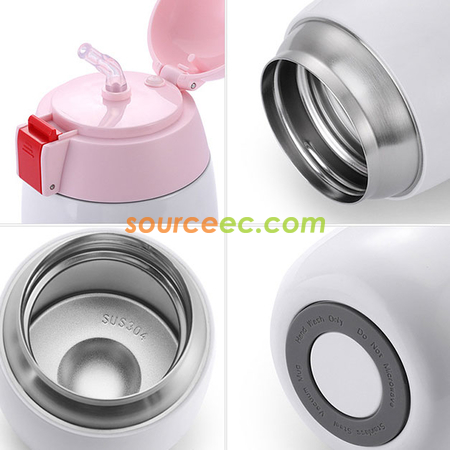 Customization 450ML Children Stainless Steel Thermal with Straw Corporate Gifts