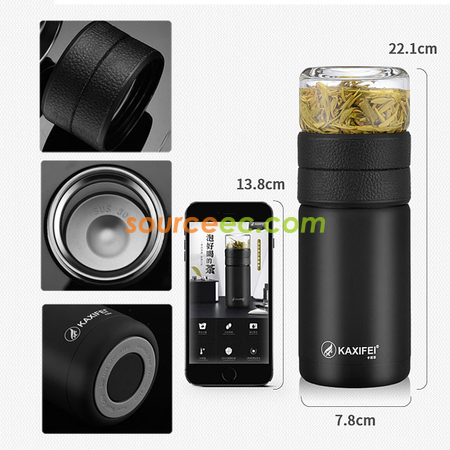 Customization 600ML Portable Thermal Mug with Infuser Corporate Gifts