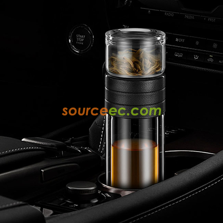 Customization 450 ML Portable Glass Bottle with Infuser Corporate Gifts