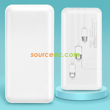 Customization 10000mAh Power Bank with In-Built Type C / Micro / Lightning Corporate Gifts