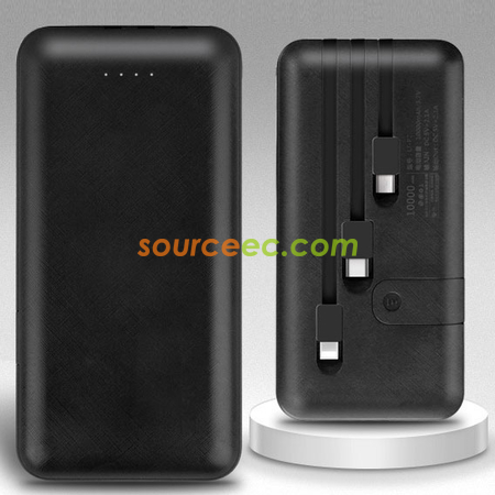 Customization 10000mAh Power Bank with In-Built Type C / Micro / Lightning Corporate Gifts