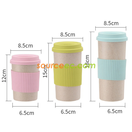 Customization 350ML Wheat Straw Coffee Cup Corporate Gifts