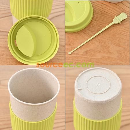 Customization 350ML Wheat Straw Coffee Cup Corporate Gifts