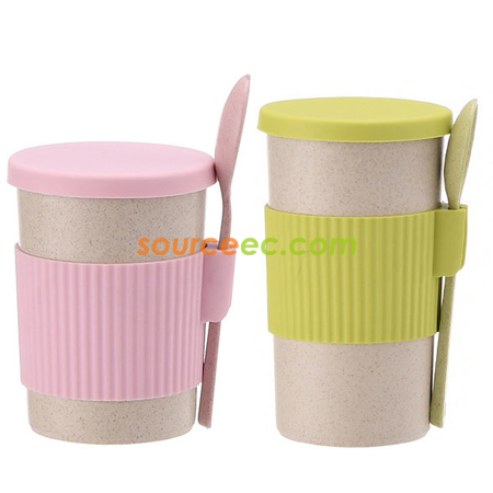 Customization 350ML Wheat Straw Coffee Cup Corporate Gifts