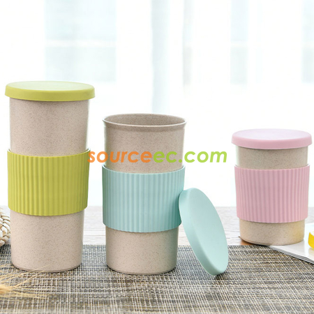 Customization 350ML Wheat Straw Coffee Cup Corporate Gifts