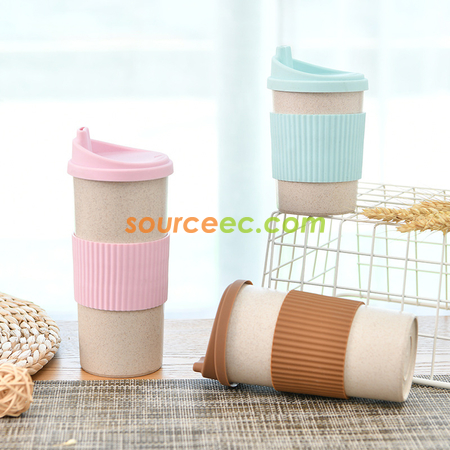 Customization 350ML Wheat Straw Coffee Cup Corporate Gifts