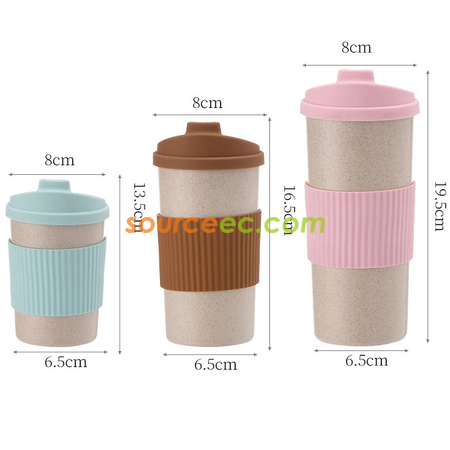 Customization 350ML Wheat Straw Coffee Cup Corporate Gifts