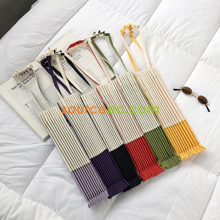 Customization Pleated-design Canvas Bag Corporate Gifts