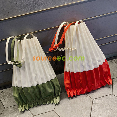 Customization Pleated-design Canvas Bag Corporate Gifts