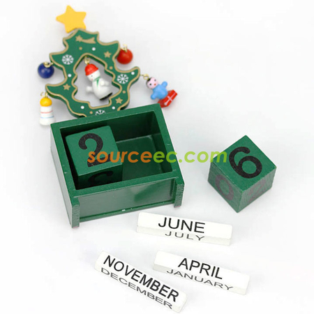 Customization Christmas Tree Wooden Calendar Corporate Gifts