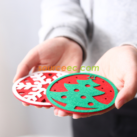Customization Hollow Round Felt Coaster Corporate Gifts