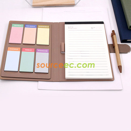 Customization PU Notebook with Sticky Corporate Gifts
