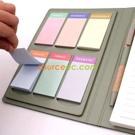 Customization PU Notebook with Sticky Corporate Gifts