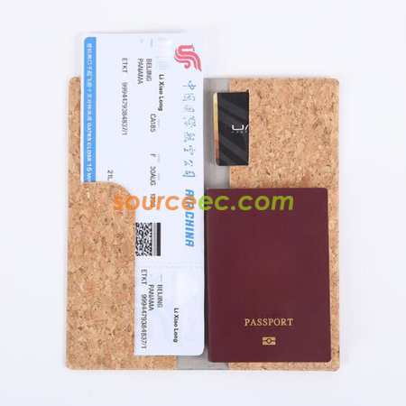 Customization Pu Cork Passport Cover Corporate Gifts
