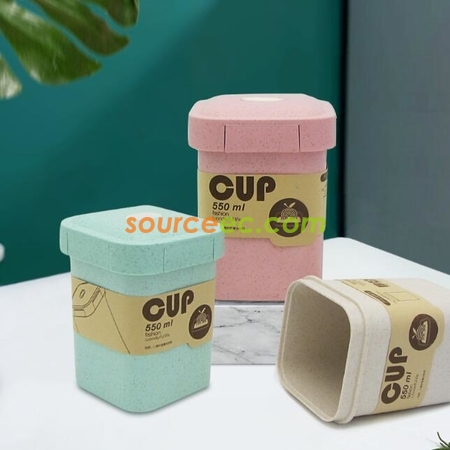 Customization 550ML Wheat Straw Coffee Cup Corporate Gifts