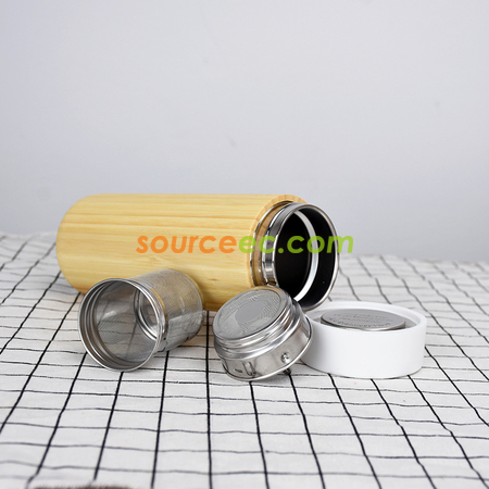 Customization Stainless Steel Cup With Bamboo Shell Corporate Gifts