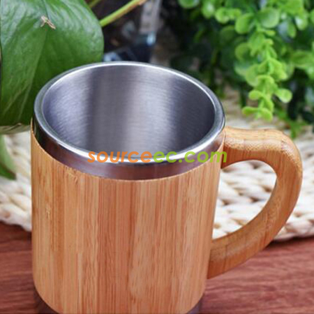 Customization Stainless Steel Bamboo Cup Corporate Gifts