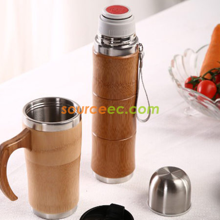 Customization Bamboo Shell Heat Preservation Cup Corporate Gifts
