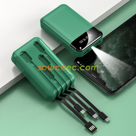 Customization 10000mAh Power Bank with In-Built Type C / Micro / Lightning Corporate Gifts