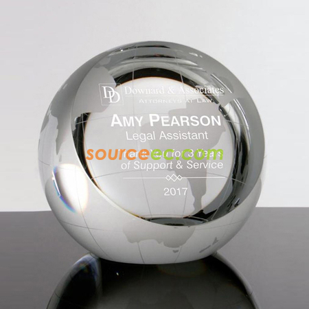 Customization Earth Crystal Small Trophy Corporate Gifts