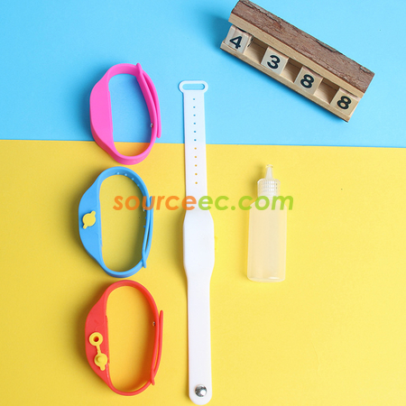 Customization Silicone Hand Sanitizer Bracelet (With Bottle) Corporate Gifts