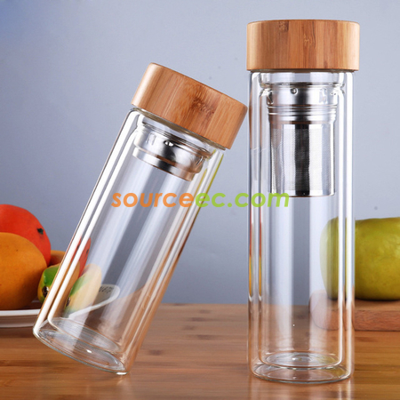 Customization Bamboo Covered Glass Corporate Gifts