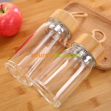 Customization Bamboo Covered Glass Corporate Gifts