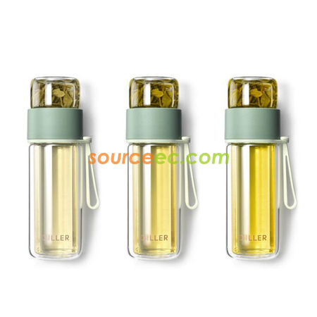 Customization 280ML Portable Glass Bottle with Infuser Corporate Gifts