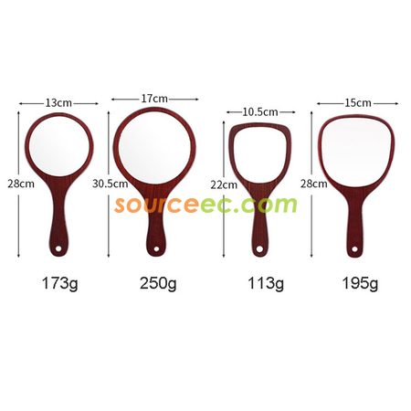 Customization Wooden Handle Makeup Mirror Corporate Gifts