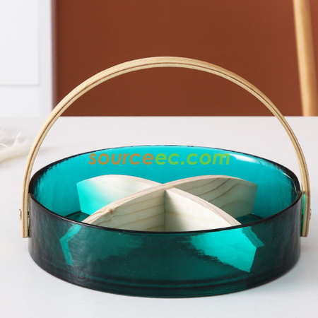 Customization Creative Portable Glass snack Tray Corporate Gifts