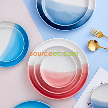 Customization Colorful Ceramic Plates Corporate Gifts