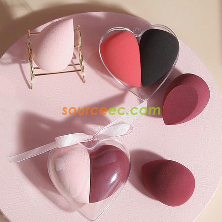 Customization Heart-shaped Make-up Sponge Set Corporate Gifts