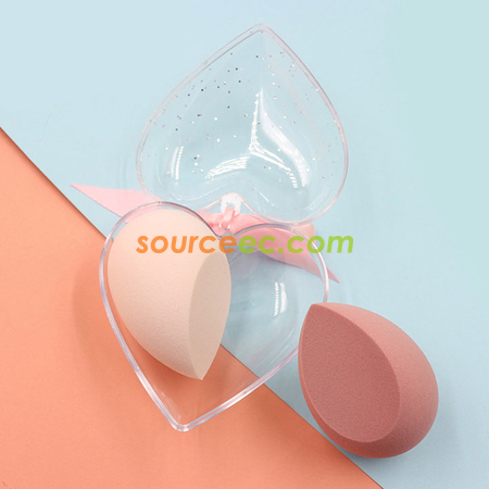 Customization Heart-shaped Make-up Sponge Set Corporate Gifts