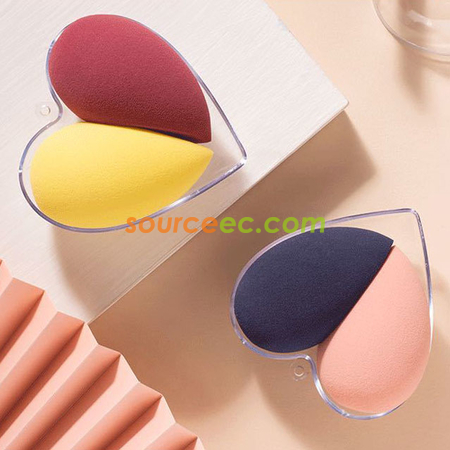 Customization Heart-shaped Make-up Sponge Set Corporate Gifts