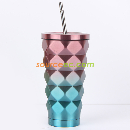 Customization 500ML Stainless Steel Coffee Thermos with Straw Corporate Gifts