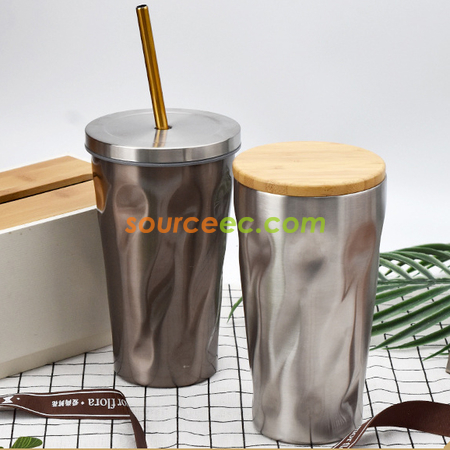 Customization 500ML Stainless Steel Coffee Thermos with Straw Corporate Gifts