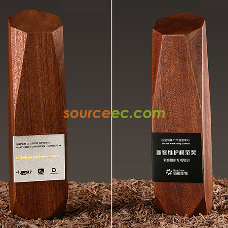 Customization Solid Wood Creative Lettering Metal Trophy Corporate Gifts