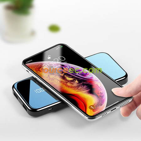 Customization 10000MAH Mirror Wireless Power Bank Corporate Gifts