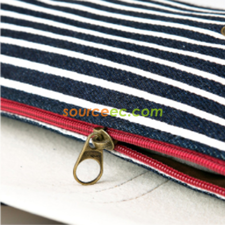 Customization Striped Canvas Pencil Case Corporate Gifts