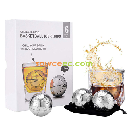 Customization Basketball-shaped Stainless Ice Cube Corporate Gifts