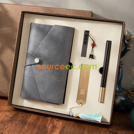 Customization Notebook Gift Set (Notebook + Pen + Bookmark + USB) Corporate Gifts