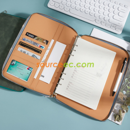 Customization PU Notebook With Zipper Corporate Gifts