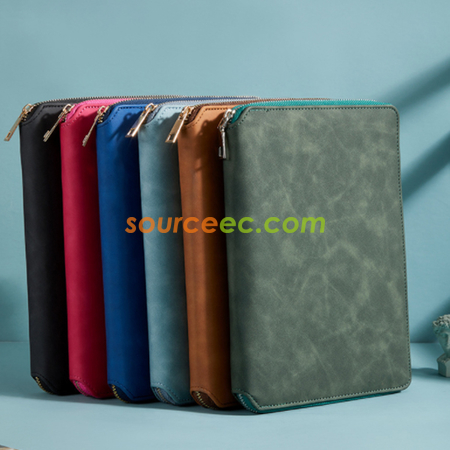 Customization PU Notebook With Zipper Corporate Gifts