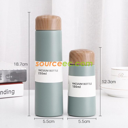 Customization Wood Grain 304 Stainless Steel Thermos Cup Corporate Gifts
