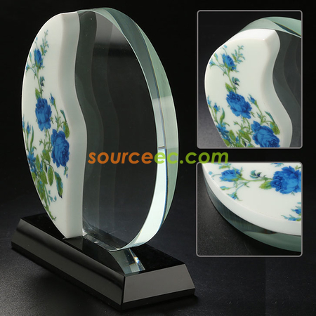 Customization White Porcelain Jade Crystal Award Trophy Corporate Gifts