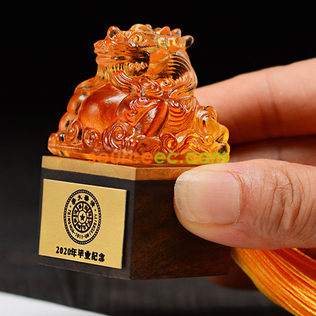Customization Coloured Glaze Wooden Stamp Corporate Gifts
