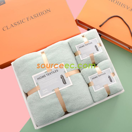 Customization Coral Velvet Towel Gift Box Corporate Gifts