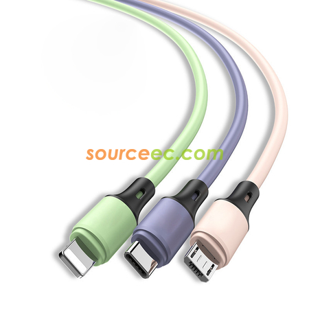 Customization Silicone Three In One Charging Line Corporate Gifts